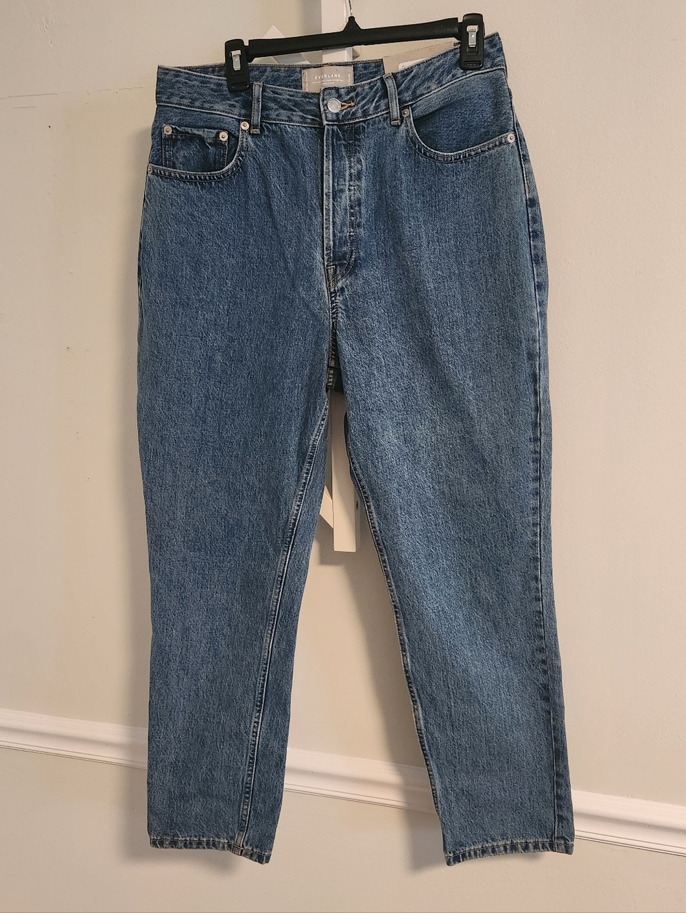 Everlane Curvy 90s Cheeky Straight Jean Organic Cotton Size 31 Med Wash - Picture 3 of 16